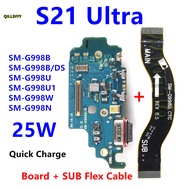 25W Charging Port Board For Samsung Galaxy S21 Ultra 5G G998B G998N G998U G998W Fast Charger Motherb