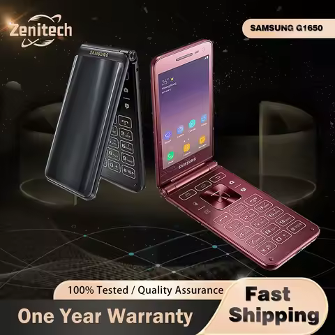 Original Samsung Galaxy Folder2 G1650 Mobile Phone 3.8'' Dual SIM 2GB RAM 16GB ROM Flip CellPhone 8M