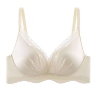 Hug Me Bear Shop Satin Gathering Bra No Steel Ring Breathable Comfortable Plus Size Lingerie