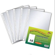 (11/30-HOLES)CLEAR HOLDER POCKET REFILL FOR A4 SIZE (10PCS/PK) A4 FILE FOLDER A4 BINDER A4 CLEAR FOL