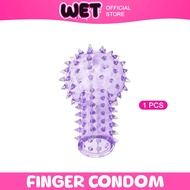 [ FINGER CONDOM ] WET STORE One Time Use Spike Finger Silicone Condom Crystal Dotted Condom Kondom Berduri Bearing Kondom Jari For Adult Toy Man Sex Toy Female Vibrator G Spot Massager