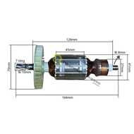 DCA 180 grinder rotor (ASM180A), DCA grinder core 1 inch 8