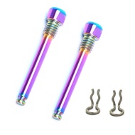 2Pcs M4 Bike Titanium Alloy Bicycle Disc Brake Caliper Bolts With Spring Clip