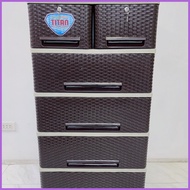 ✌ ✹ ◫ Sanyo Box Titan Rattan Drawer Cabinet Organizer with Lock