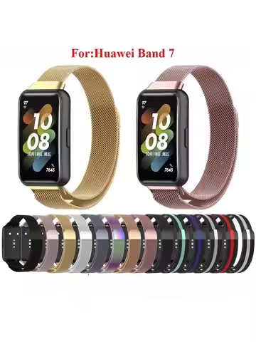 Milanese Loop Watch Band Replacement Metal Strap For Huawei Band 7 Band7 Stainless Steel Bracelet Sm