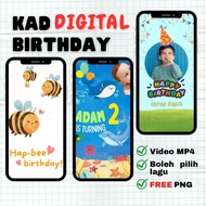 Kad Birthday Digital | Kad Harijadi | Birthday Invitation | Kad Aqiqah | Kad Digital | Ecard