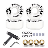 Skateboard Wheels 52mm 95A with Tool Set, Skateboard Wheel Bearings,Skateboard Tools Washers, Freest