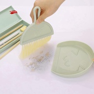 Mini Dustpan and Brush Set, Small Broom and Dustpan Cleaning Set Portable Table Top Brush Set(Green)