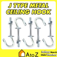 Ceiling Hanger J Type Metal Ceiling Fan Hook Ideal Holding Chandeliers Light Fittings Ceiling Fan Pe