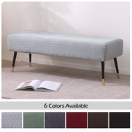 Polar Fleece Fabric Elastic Bench Cover Non-slip Removable Washable Bench Cover Seat Cover Home Living Room Bedroom Piano Room