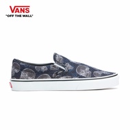 VANS CLASSIC SLIP-ON (WIREFRAME SKULLS) BLACK/TRUE WHITE รองเท้า ผ้าใบ VANS ชาย หญิง