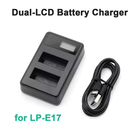 LP-E17 charger dual-slot USB-C interface, suitable for Canon cameras Rebel T6i.T7i, T8i, SL3, T6s, 2