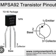 Mpsa92 Transistor Pnp 0.5A 300V Mps A92 Mpsa 92 Mp Sa92 Bf493 Bf 493 Bf421 Bf 421A B331 B 331 2Sb B 