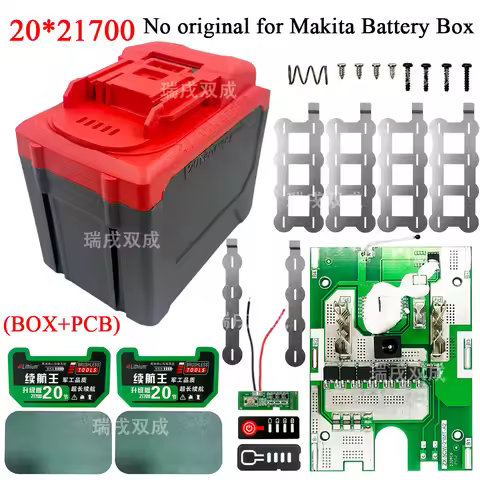 Power Tool Li-ion Battery Case for Lomvum Zhipu Hongsong Jingmi No Original for Makita 20*21700 Box 