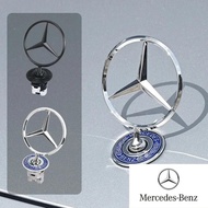 1Pcs Car Front Bonnet Logo Emblem Zinc Alloy Decorate Badge For Mercedes Benz W204 W220 C180 C200 E2