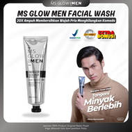 Sabun Wajah Glowing Facial Wash Ms Glow For Men Pencerah Wajah Glowing Penghilang Jerawat dan Bekas