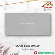 Niro GCA05 Slate 60x120 Kw1 Granit Lantai Dinding Indoor Outdoor