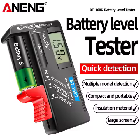 ANENG BT‑168 /BT‑168D /BT‑168 PRO/ Battery Tester Universal Battery Checker for AA AAA C D 9V 18650 