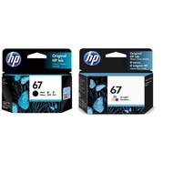 HP 67 (BLACK/ TRI-COLOUR) ORIGINAL INK CARTRIDGE