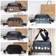 Men Fashion New Classic C Logo Pac-Man Print Shoulder Crossbody Camera Coach Bag Practical In Stock 