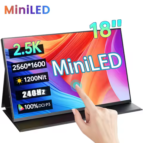 18 Inch 2.5K 240Hz MiniLED Portable Monitor 2560*1600P 1200Nit 100%DCI-P3 HDR IPS Screen Gaming Disp