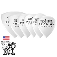 Ernie Ball® Prodigy 2.0 มม. ปิ๊กกีตาร์ไฟฟ้า 6 แบบ หนาทนพิเศษ วัสดุ Delrin® (สีขาว) ** Made in USA **