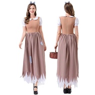 Halloween themed party cosplay Cinderella costume cosplay maid costume brown dress