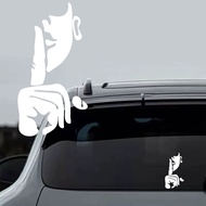 Handsome Man Silence Gesture Pattern Car Reflective Sticker