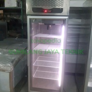 UPRIGHT FREEZER GLASS DOOR STAILESS 1 PINTU BEKAS