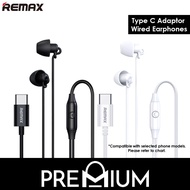 REMAX RM-208a Type C Adapter Wired Sleep Earphone Compatible with Samsung S22 S21 S20 Note 20 10 9 8 S9 S8 Huawei P30 P20 Mate 20 OPPO Reno Z R17 R15 Xiaomi Redmi Note 7