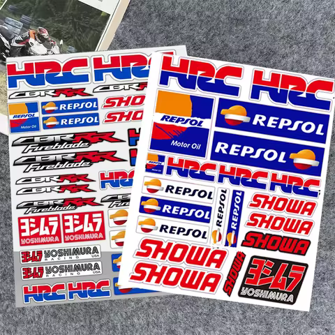 For Honda HRC SHOWA Repsol Yoshimura Stickers Motorcycle accessories CBR RR CB650R CB500F CB190R CB1