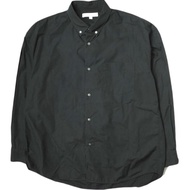 URBAN RESEARCH Plain Button-Down Overshirt UR86-13M004, Size L, Black, Long Sleeve, Pre-Owned, URBAN