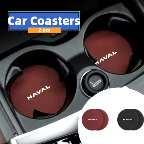 2Pcs Leather Anti-Slip Suede Car Water Cup Holder Accessories For Haval Jolion H2 H6 H7 H8 H9 H2S M6