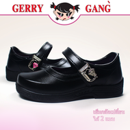 รองเท้านักเรียน GERRY GANG รองเท้านักเรียนผู้หญิง รองเท้านักเรียนหนังสีดำ  รุ่น G-6306 / G-6307