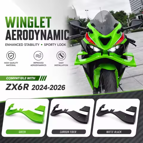 Motorcycle Accessories Aerodynamic Wing Kit Fixed Winglet Fairing For Kawasaki Ninja ZX-6R 2024 ZX6R