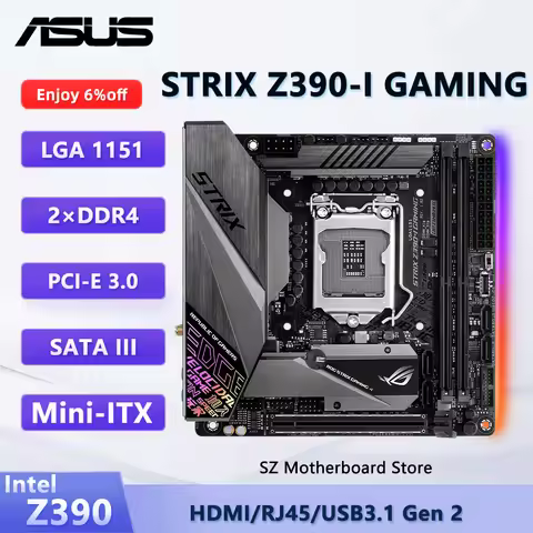 Placa base ASUS STRIX Z390-I GAMING Z390 LGA 1151 para i5-9600K i7-8700K i9-9900K i7-9700K CPU DDR4 