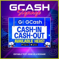 ◫ ▩ ➦ Gcash Cash-in Cash-out Signage