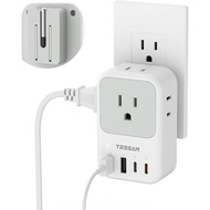 USB C Charger Block 20W, TESSAN PD Fast Charging Adapter with Foldable Plug, 1875W Power Outlet Exte