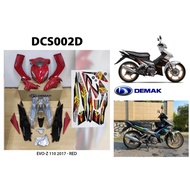 Body Cover Set DEMAK EVO-Z 110 2015 - 2017 BLACK RED BLUE COVERSET Original Demak EVO Z EVOZ Free St