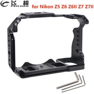 FEICHAO Z6II Z7II Camera Cage Rig Kit Aluminum Alloy 3/8 1/4 Screw Mount for Nikon Z5 Z6 II Cold Shoe Arca-Swiss Tripod Video Holder Kit
