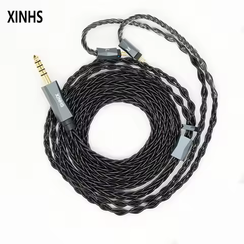 XINHS S137 Black Graphene Palladium Silver Hybrid Earphone Upgrade Cable MMCX/0.78mm 2 Pin/QDC/TFZ