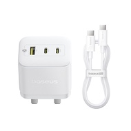 Baseus 65W 3-Port Palm Fast Charger 2C+U PD UK Compact Travel Charger Fast Charging For Phone Laptop