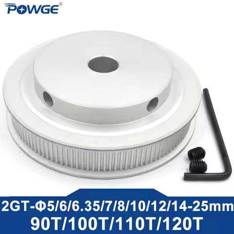 POWGE 90 100 110 120 teeth 2MGT 2GT Timing Pulley Bore 6-25mm for belt width 6/10mm GT3 GT2 2M Small