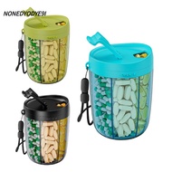 NONEDYODYE9I Pill Dispenser, 6 Compartments Plastic Pill Storage Bottle,  Anti-Mix Design Wide Openi