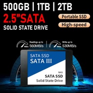 ฮาร์ดไดรฟ์มือถือไม้แข็งโซลิดสเตทไดรฟ์ความเร็วสูง2.5 SATA 3 SSD 2TB 1TB 500GB ของแท้สำหรับแล็ปท็อป/เดสก์ท็อป/เกม