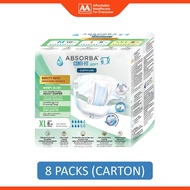 Absorba Conti-Fit Soft Adult Diapers Size XL 8's (110-150cm / 43-59 inches) [8 Packs/Carton]