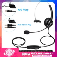  H300 Customer Service Headset Lossless Noise Reduction Breathable 35mm RJ9 MIC Long Cable Call Center Headphone for Telemarketing