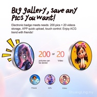 吧唧谷子Electronic Bar Jig High-definition Screen with Video and GIF Transmission, Bluetooth Anime Fan E