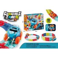 Children's electric track car toys vary DIY assembly set track track roller coaster