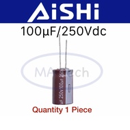 250v100uf Capacitor 100uF 250V 100uF/250V There Are 1 Piece AISHI Brand.